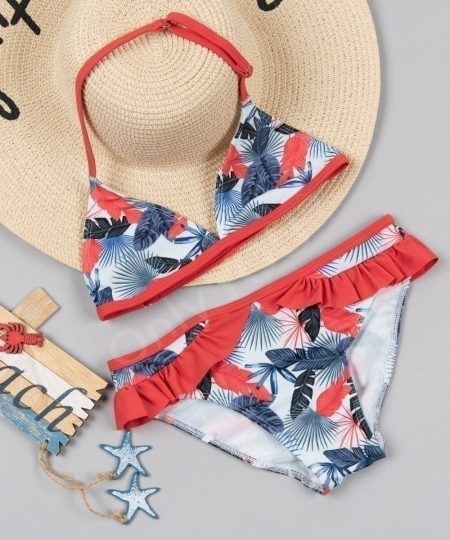 Детски бански две части Coral flowers