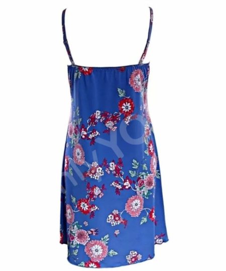 Цветна дамска нощница Flora Blue