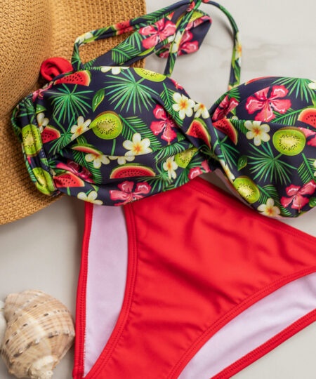 Бански бриджитка Push Up 3890 Watermelon