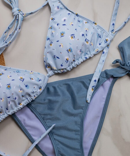 Бански широк триъгълник с връзки 2560 Daisy Blu